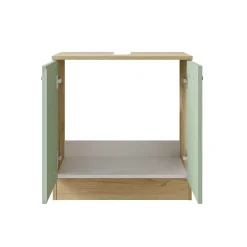 Waschtischschrank in Graugrün und Eiche Optik - Spiritana