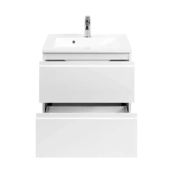 Waschtischunterschrank Concetada in Hochglanz Weiß