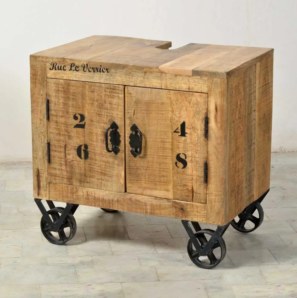 Waschtischunterschrank Indri auf Rollen