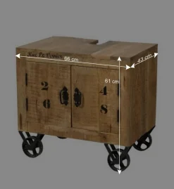 Waschtischunterschrank Indri auf Rollen