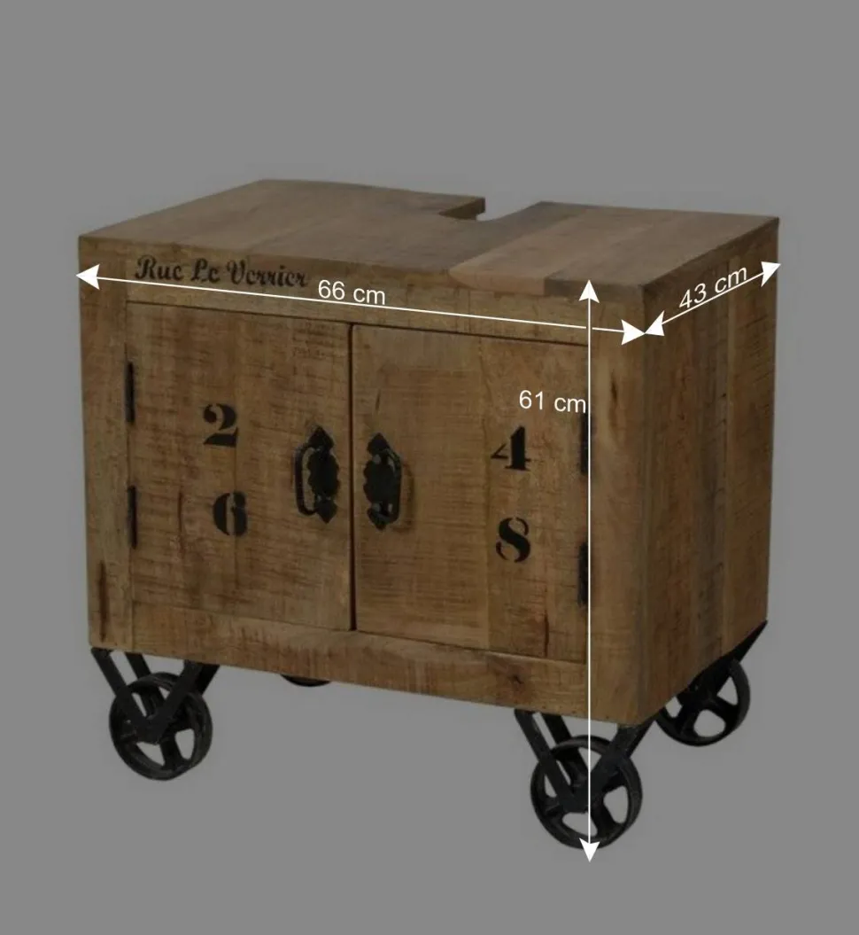 Waschtischunterschrank Indri auf Rollen