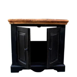 Waschtischunterschrank Sentiments in Schwarz Mangobaum