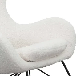 Webstoff Schaukelstuhl in Weiß - Dario