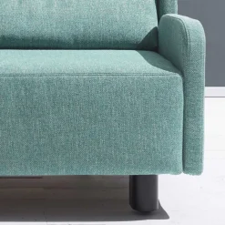 Webstoff Schlafsofa in Petrol Blau - Fancya