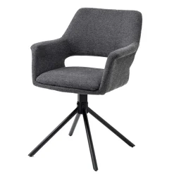 Webstoff Tischsessel drehbar - Lameiro (2er Set)