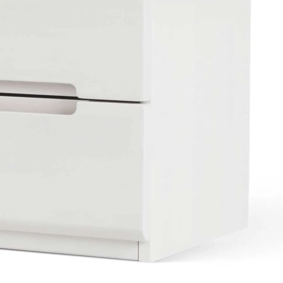 Weiß lackierte Nachtkommode Cantabria aus massiver Buche