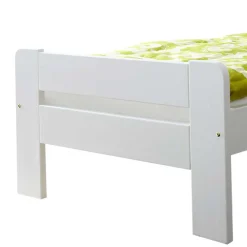 Weiß lackiertes Holzbett günstig - Jean