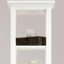 Weiß lasiertes Badezimmer Regal aus Kiefer massiv - Lousias