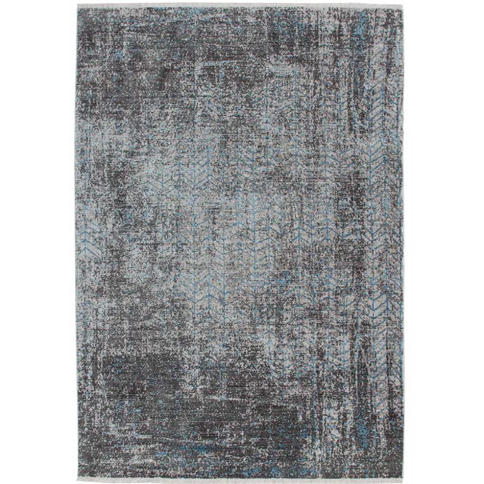 Weicher Teppich in Grau und Türkis - Serena