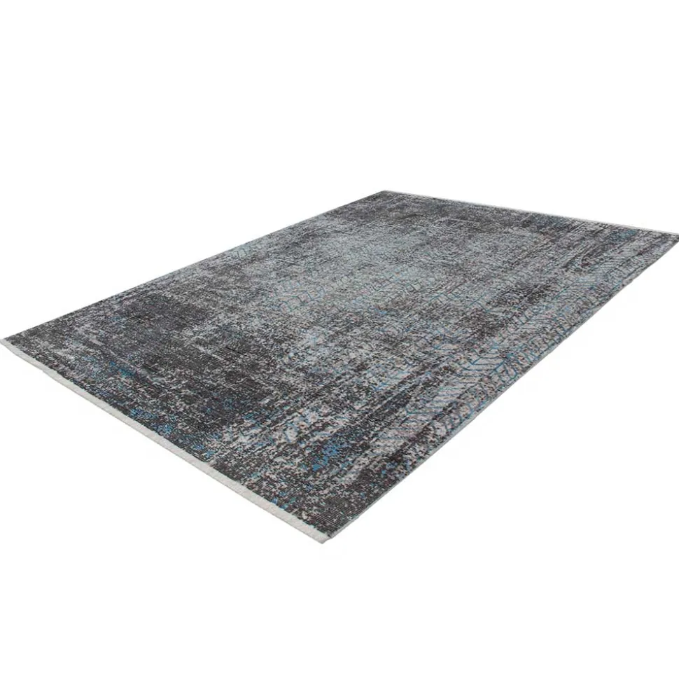 Weicher Teppich in Grau und Türkis - Serena