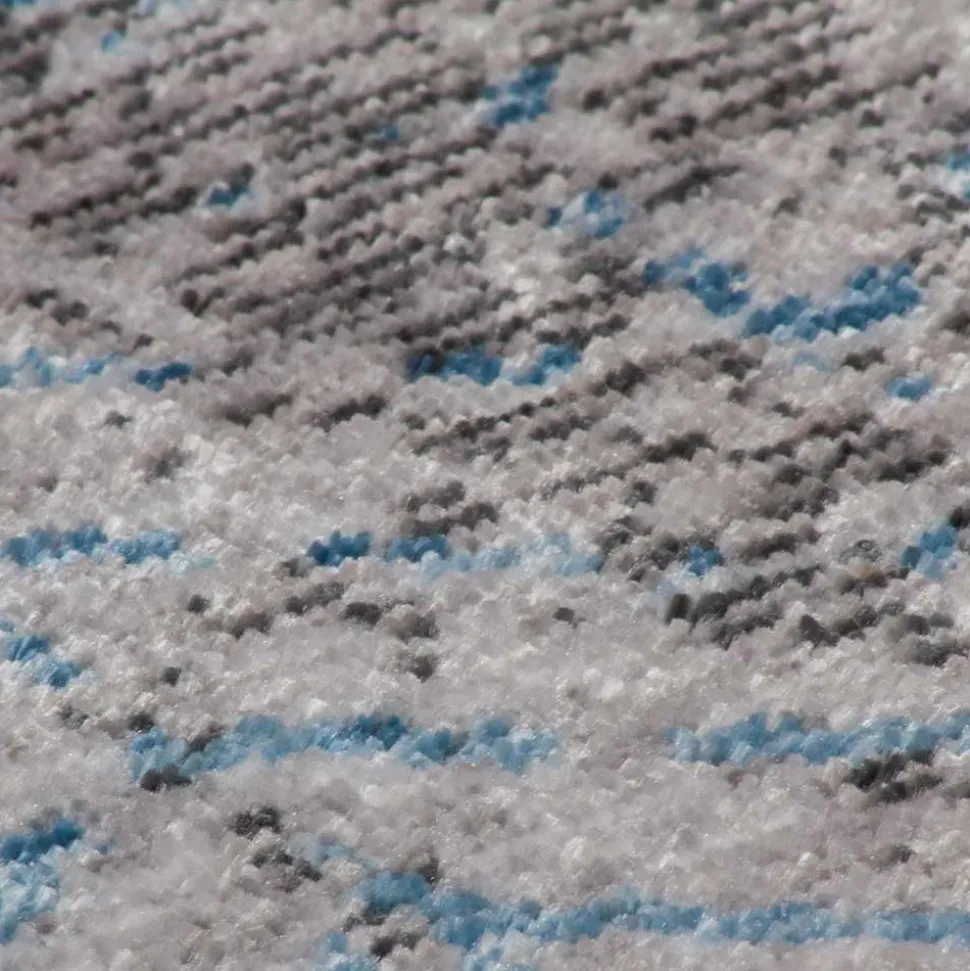 Weicher Teppich in Grau und Türkis - Serena