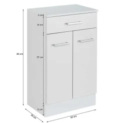 Weiße Badmöbel Kombi zum Aufstellen - Skiranov (vierteilig)