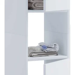 Weiße Badmöbel Kombination Set - Sua (vierteilig)