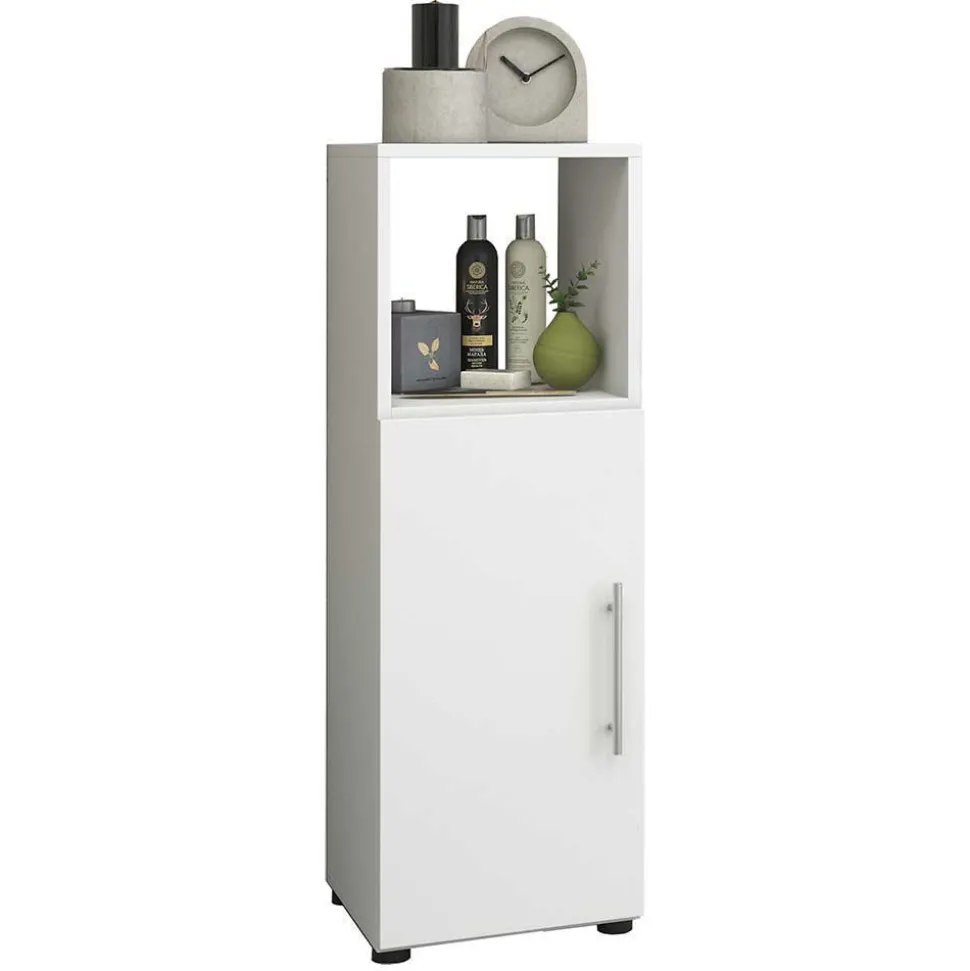 Weiße Badmöbel Kombination Set - Sua (vierteilig)