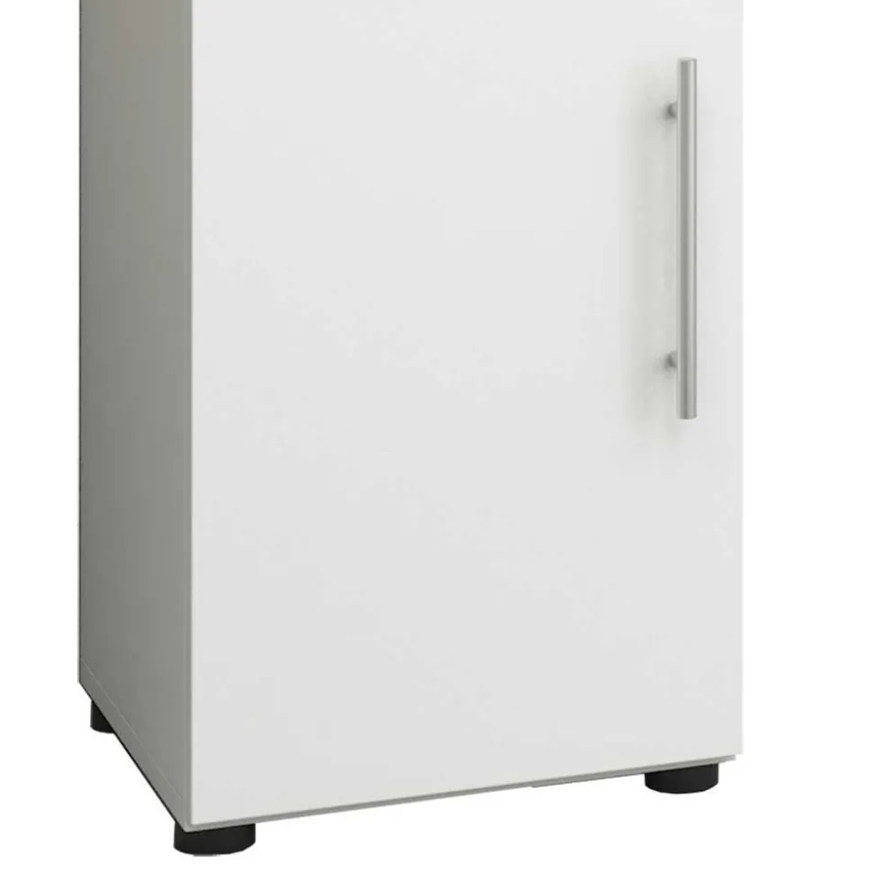 Weiße Badmöbel Kombination Set - Sua (vierteilig)