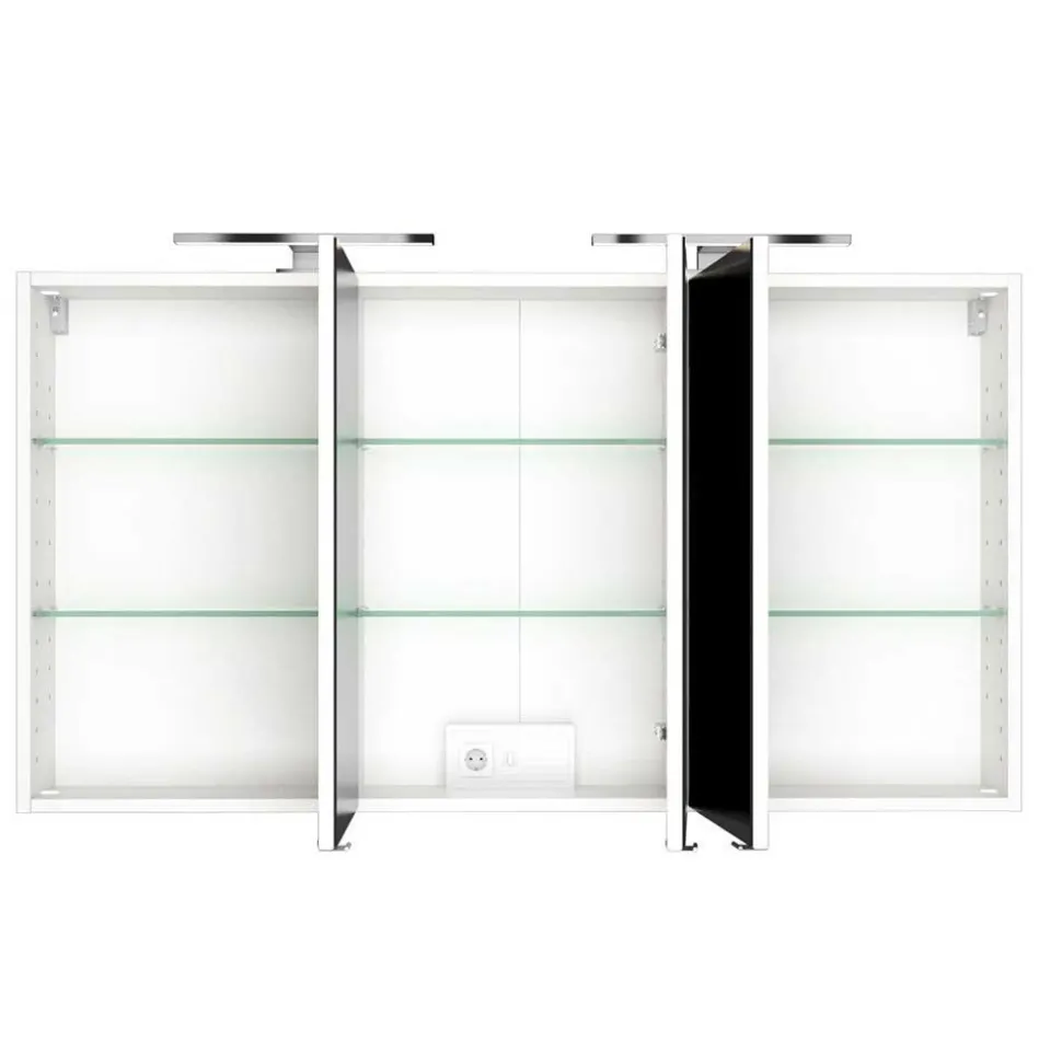 Weiße Doppelwaschplatz Kombi - Vandan (zweiteilig)