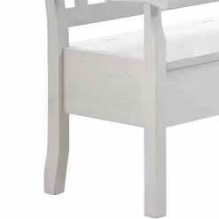 Weiße Eckbank Onesti aus Kiefer massiv