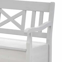 Weiße Eckbank Onesti aus Kiefer massiv