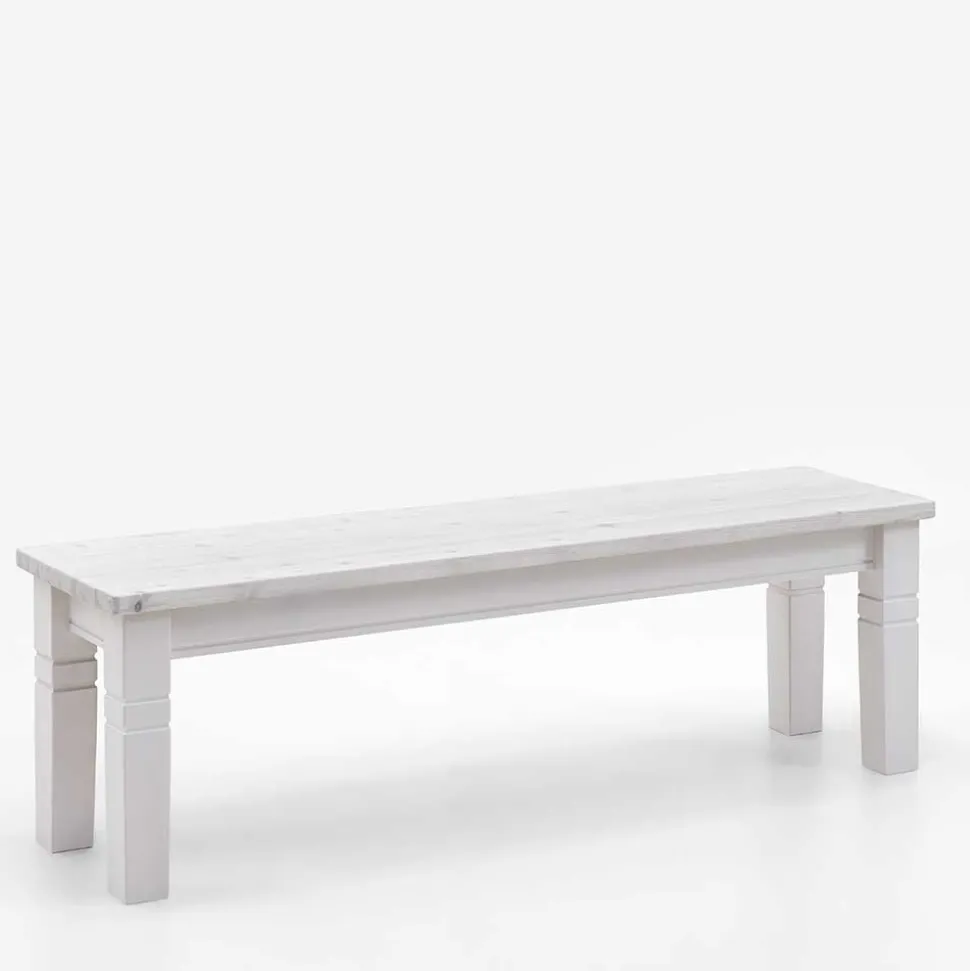 Weiße Esszimmerbank im Country Style - Veproma