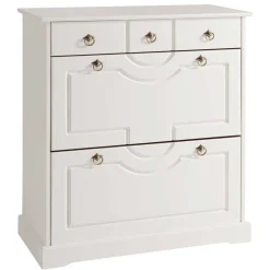 Weiße Flurmöbel im Landhausstil - Vesrav (dreiteilig)