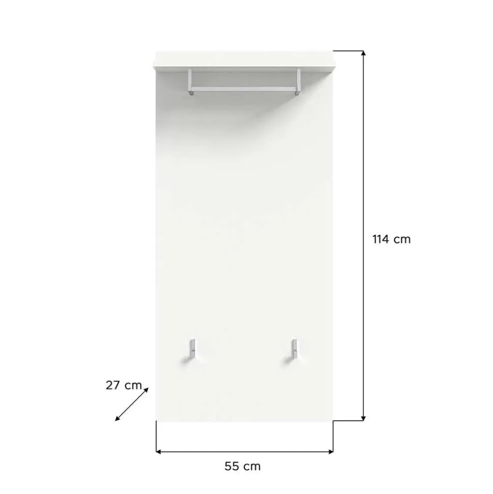 Weiße Garderobenmöbel aus Holzwerkstoff - Rugova