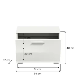 Weiße Garderobenmöbel aus Holzwerkstoff - Rugova