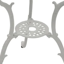 Weiße Gartenmöbel aus Metall Aluminium - Leano (dreiteilig)