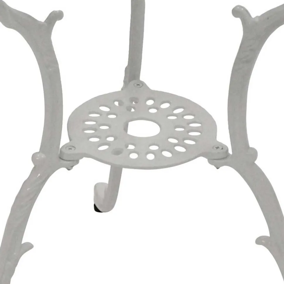 Weiße Gartenmöbel aus Metall Aluminium - Leano (dreiteilig)