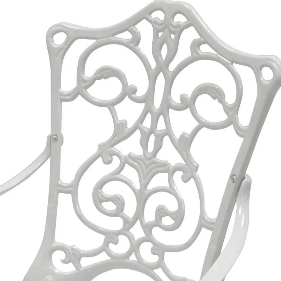 Weiße Gartenmöbel aus Metall Aluminium - Leano (dreiteilig)