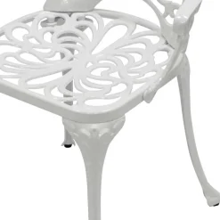 Weiße Gartenmöbel aus Metall Aluminium - Leano (dreiteilig)