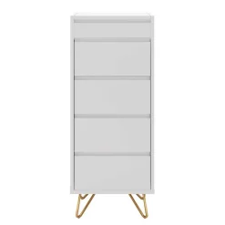 Weiße Hochkommode mit Spiegel aufklappbar - Ricks