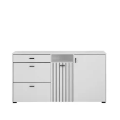Weiße Kombi-Kommode mit 1,50 m Breite - Dualkos