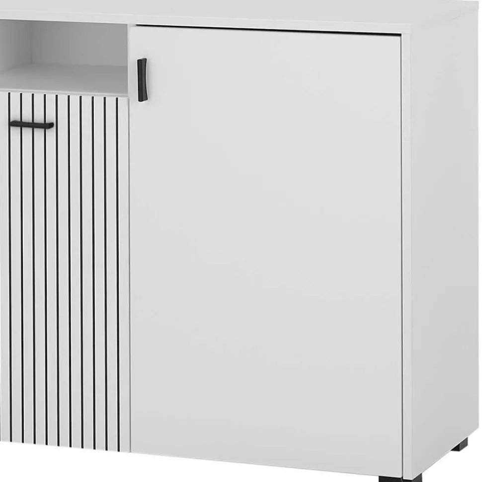 Weiße Kombi-Kommode mit 1,50 m Breite - Dualkos