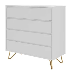 Weiße Kommode mit niedrigen Haarnadel Beinen - Vair