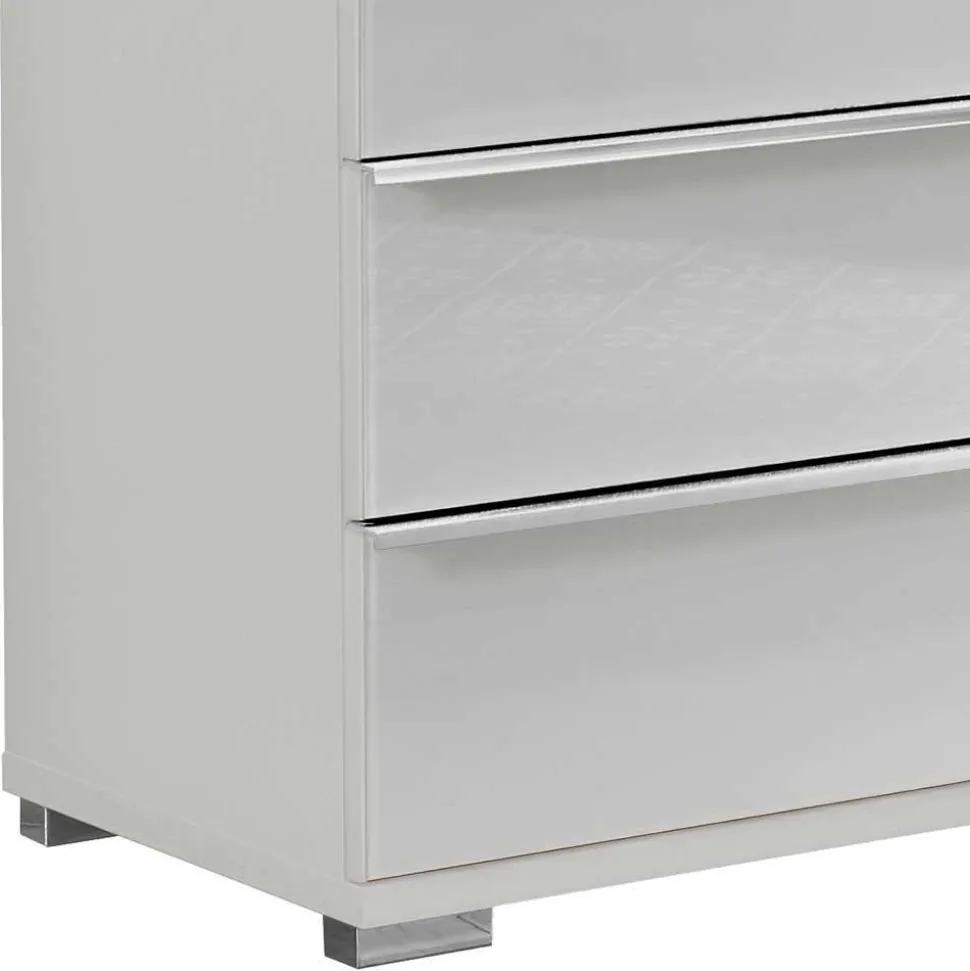 Weiße Kommode mit vier Schubladen - Rocca