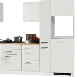 Weiße Leerblock Küche 320cm - Cuneo (achtteilig)