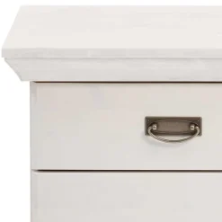 Weiße Nachtkommode 58 cm breit - Satumare
