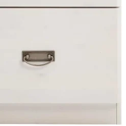 Weiße Nachtkommode 58 cm breit - Satumare