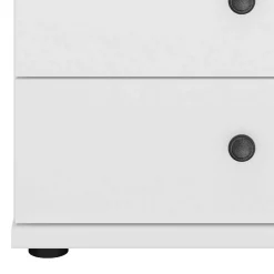 Weiße Nachtkommode mit drei Schubladen - Flinn