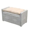 Weiße Rattan Truhe - auch zum Sitzen - Ravencos