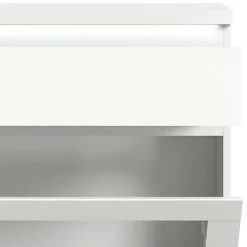 Weiße Schuhkommode mit Schublade & Schuhklappe - Dany