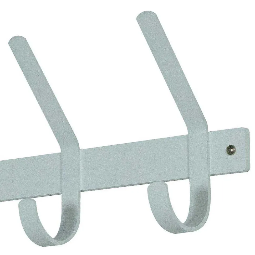 Weiße Stahl Garderobe für Wandmontage - Remania