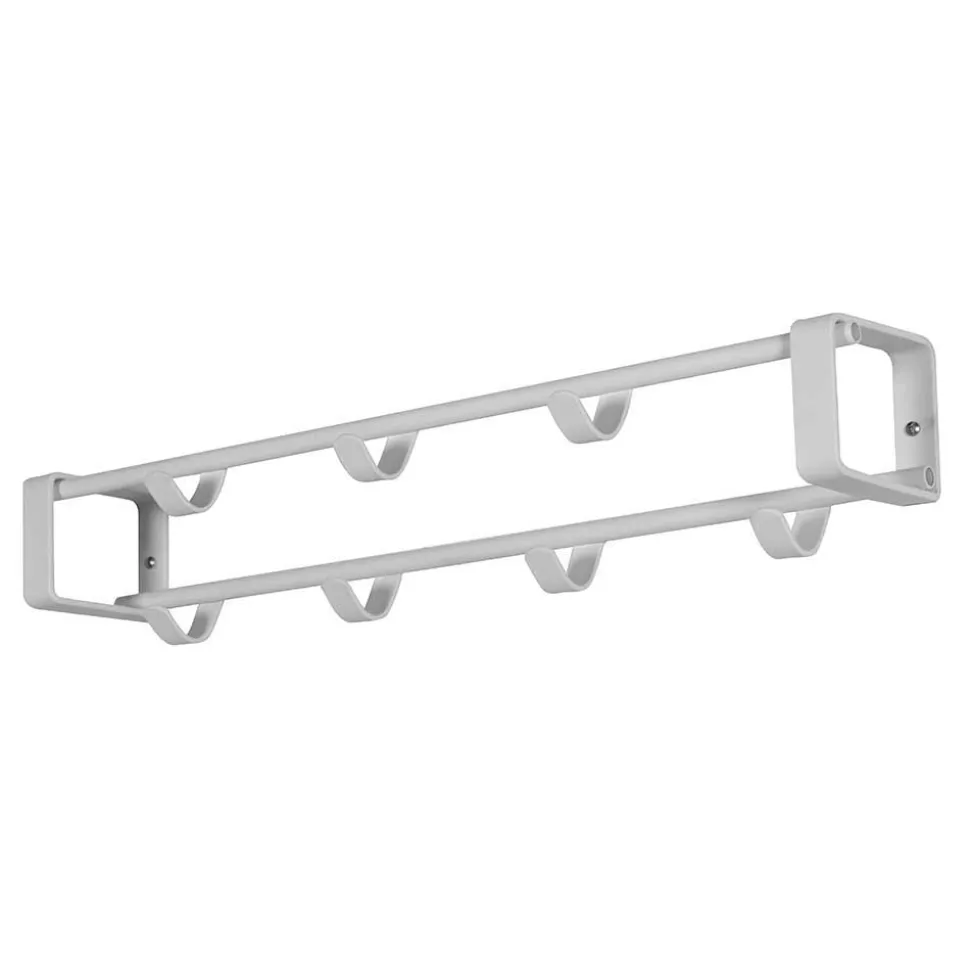 Weiße Stahl-Wandgarderobe mit 60cm Breite - Torosma