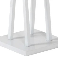 Weiße Standgarderobe mit 12 Haken in Chrom - Traly