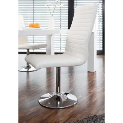 Weiße Stühle drehbar - Basel (4er Set)