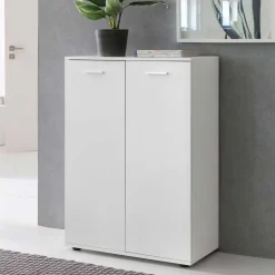 Weiße Türen Kommode 104 cm hoch - Luan