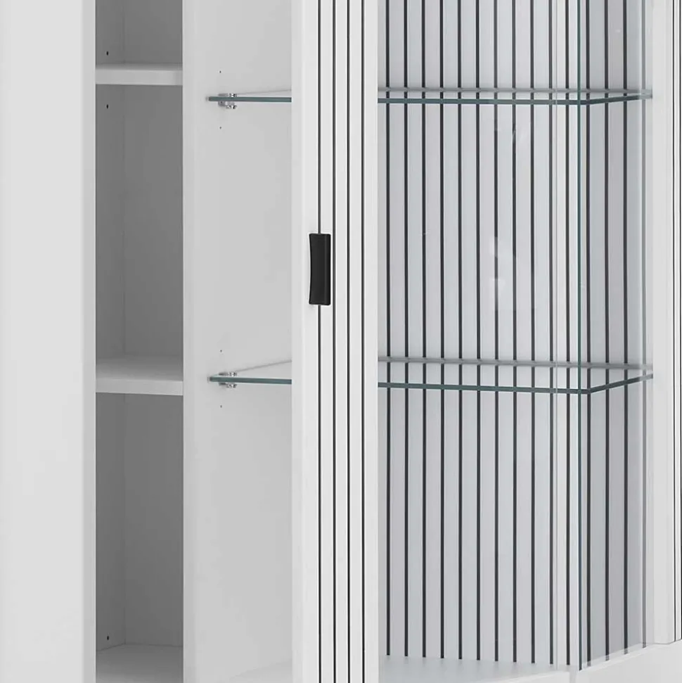 Weiße Vitrine fürs Wohnzimmer - Dualkos