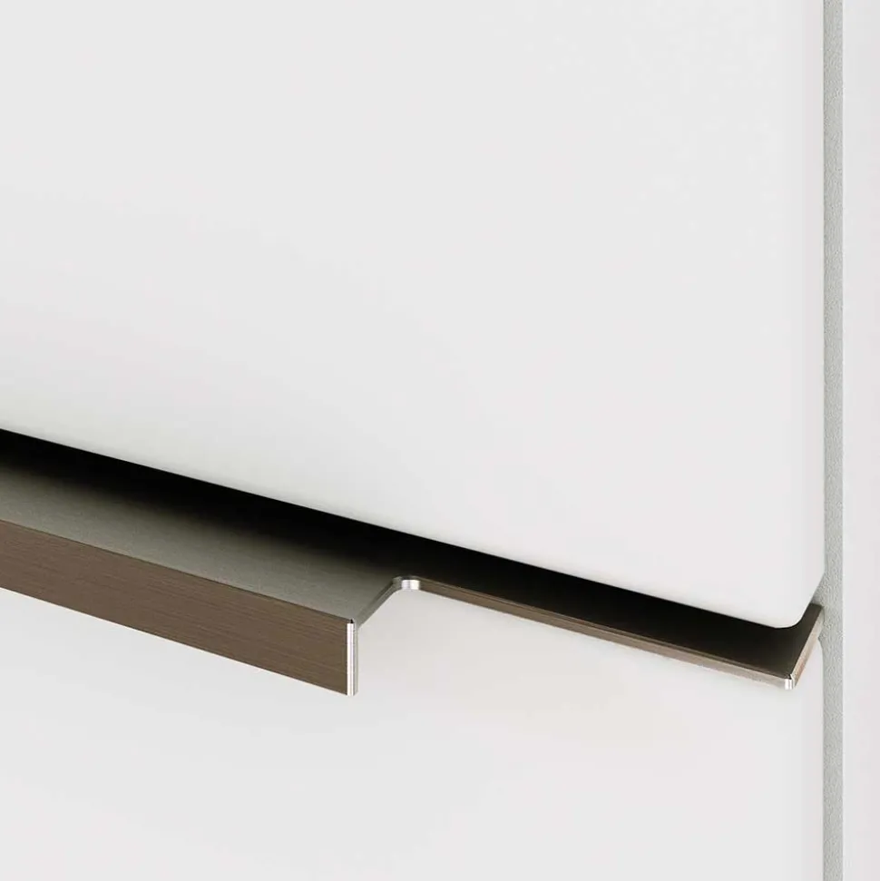 Weiße Waschkonsole & Spiegelschrank - Livendas (zweiteilig)