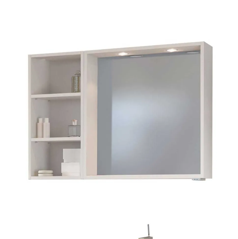 Weiße Waschtisch Möbel komplett - Enwicos (dreiteilig)