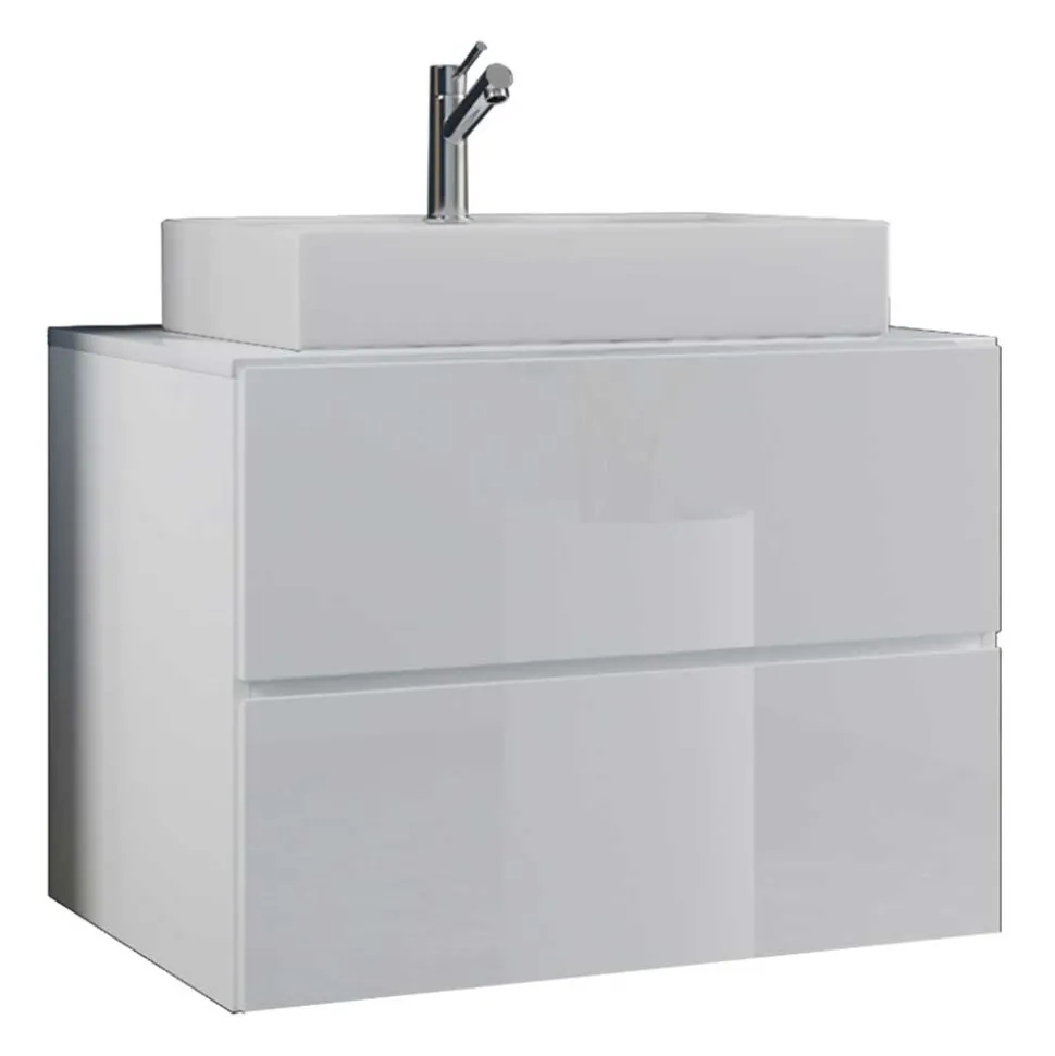 Weiße Waschtisch-Konsole fürs Bad - Hillary